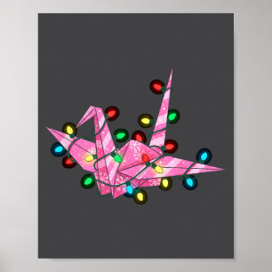 Roliga Origami Jul Grafik Ljus Älskare Poster