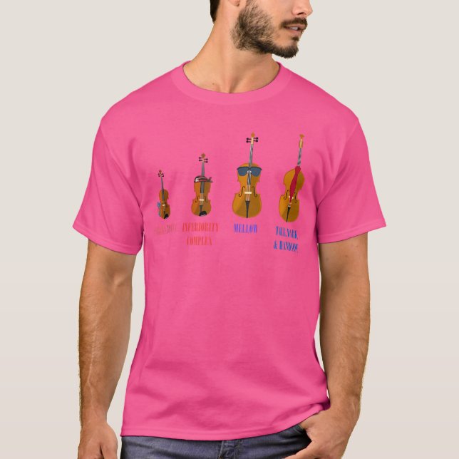 Roliga orkesterstränginstrument t shirt (Framsida)