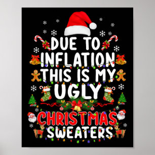 Roliga På Grund Av Inflation Fula Jultröjor För Poster