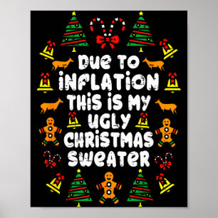 Roliga På Grund Av Inflation Fula Jultröjor För Poster