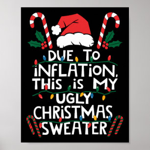 Roliga På Grund Av Inflation Fula Jultröjor För Poster