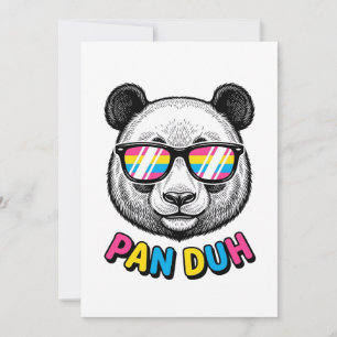 Roliga Panda-solglasögon Vintage Graverad Shirt De Inbjudningar
