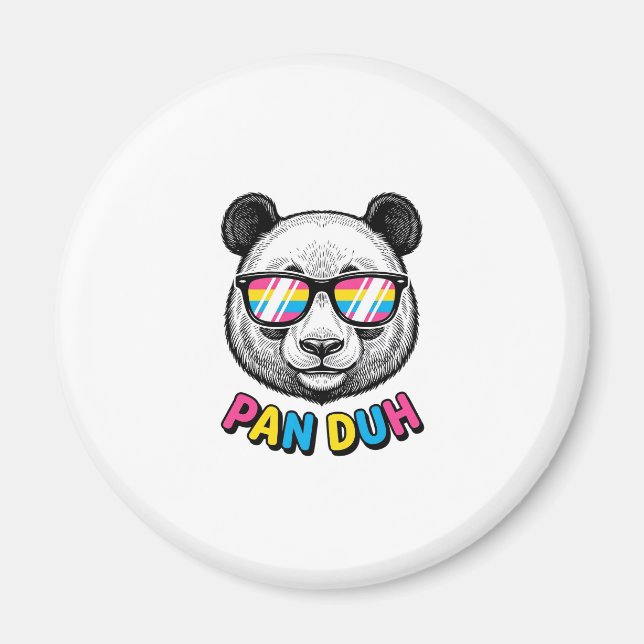 Roliga Panda-solglasögon Vintage Graverad Tröja De Magnet (Framsidan)