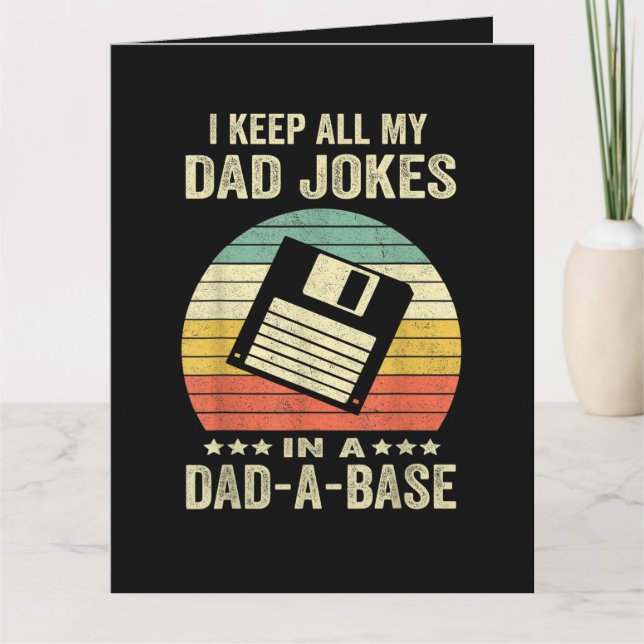 Roliga pappaskämt för män i dad-a-Base Kort (Framsida)