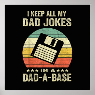 Roliga pappaskämt för män i dad-a-Base Poster