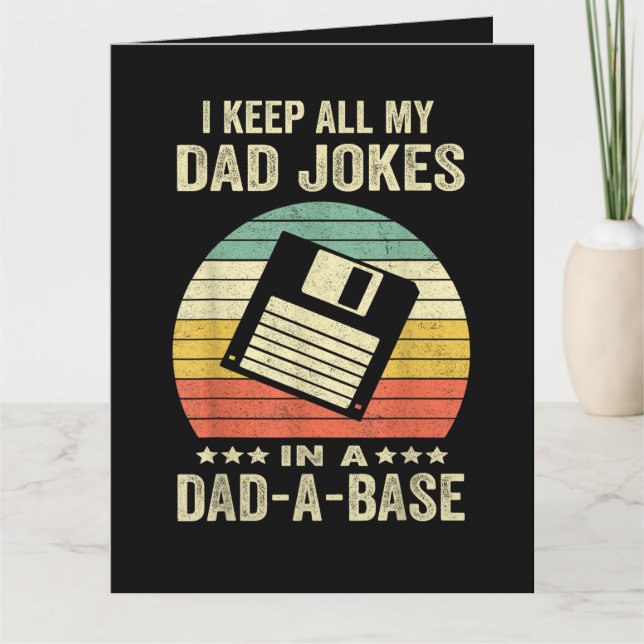 Roliga pappaskämt för män i dad-a-Base Tack Kort (Framsida)