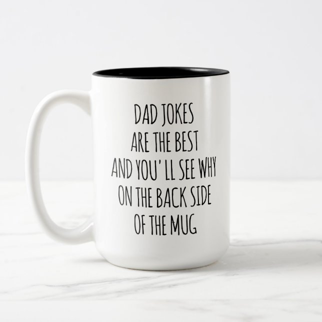 Roliga Pappaskämt Kaffe Mugg | Fars dag-present (Vänster)
