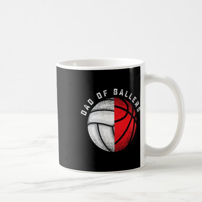 Roliga Pappaspresenter för Volleyboll Basket Son D Kaffemugg (Höger)