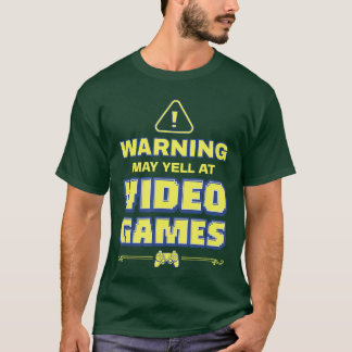 Roliga PC-spelare Varning Kan Skrika På TV-spel Ga T Shirt