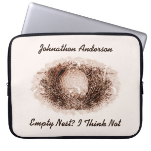 Roliga pensionerade tomma bygga bo golfbollpension laptop sleeve