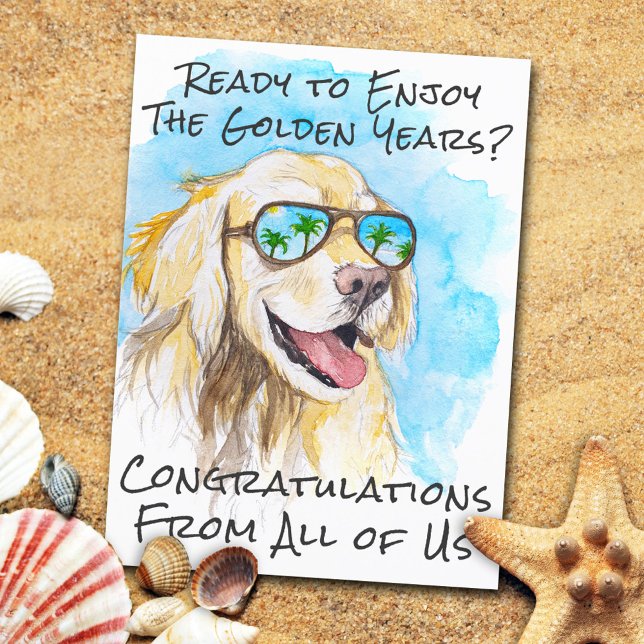 Roliga pensioneringsglädningar från oss alla vykort (Skapare uppladdad)