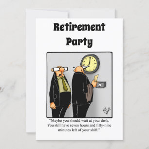 Roliga pensionshumör-festlig inbjudningar