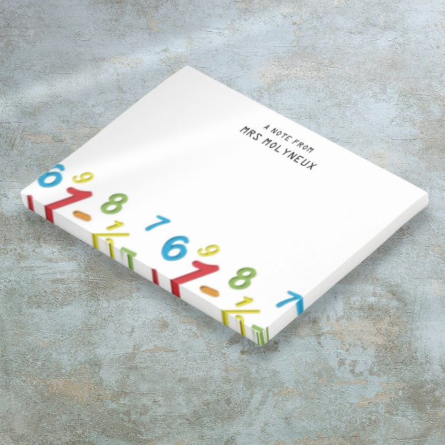 Roliga personliga matematik 123 siffror Post-it-la Post-it Block (Fun Personalized Math 123 numbers Post-it Notes)