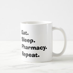 Roliga Pharmacistgåvor "äter, sovar, apotek… ", Kaffemugg