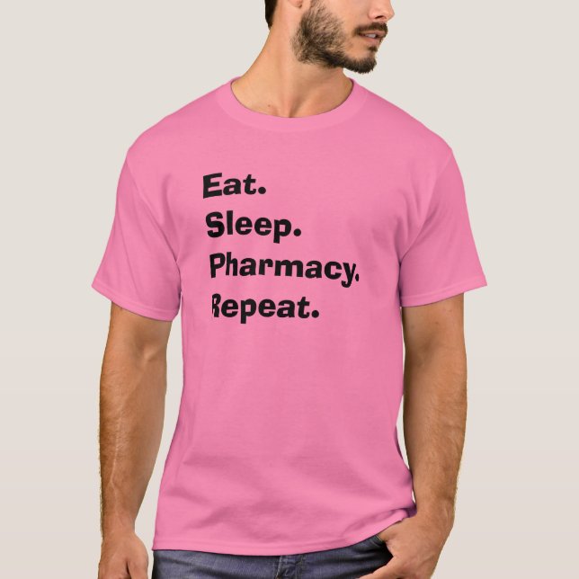 Roliga Pharmacistgåvor "äter, sovar, apotek… ", Tröja (Framsida)