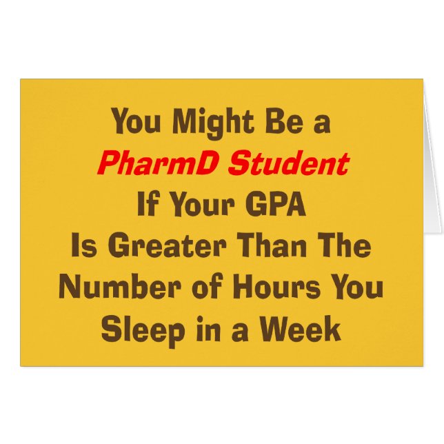 Roliga PharmD studentgåvor Hälsningskort (Framsidan Horizontal)