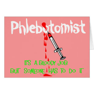 Roliga Phlebotomist T-tröja & gåvor Hälsningskort
