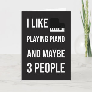 Roliga Pianistkort Pianospelare Musiker Humor Kort