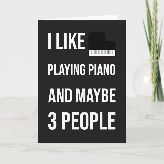 Roliga Pianistkort Pianospelare Musiker Humor Kort (Framsida)