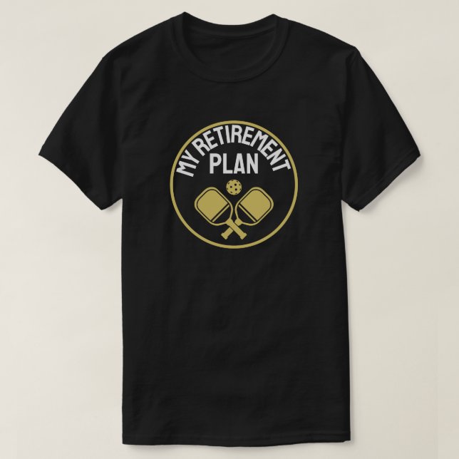 Roliga Pickleball Herr T-Shirts | Pickleball Tröja (Design framsida)