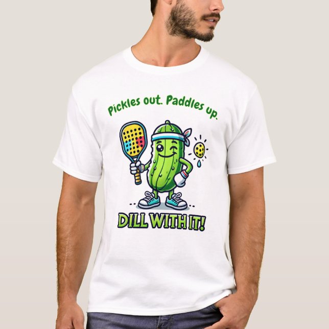 Roliga Pickleball Herr T-Shirts Toppar (Framsida)