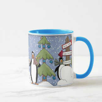 Roliga pingvin - juldesign mugg