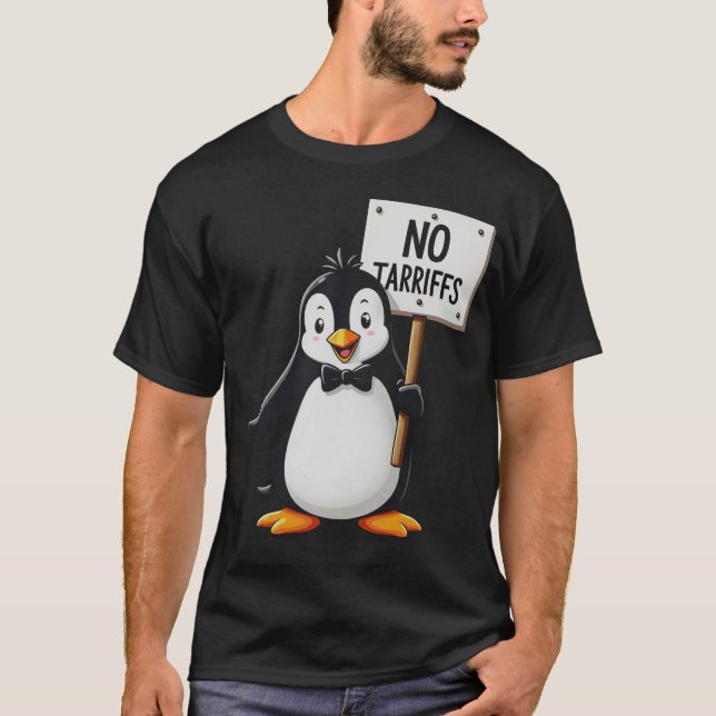 Roliga Pingviner INGA TULLAR Skatter T Shirt (Framsida)