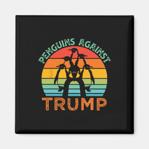 Roliga pingviner mot Trump Roliga Trump-tullar C Magnet
