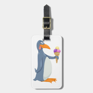 Roliga pingvins luggage tags med glass bagagebricka