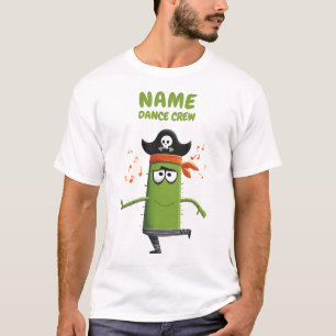 Roliga Pirat Kaktus Danslag Anpassad Dans T Shirt