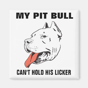 Roliga Pitbull kan inte rymma hans Licker magnet