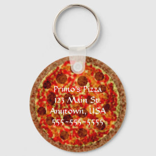 Roliga Pizza Pizzeria Anpassade Kampanjnyckelringa Nyckelring
