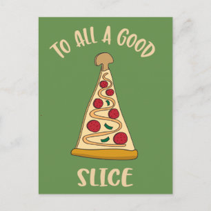 Roliga Pizzaälskare julgran Helg Vykort