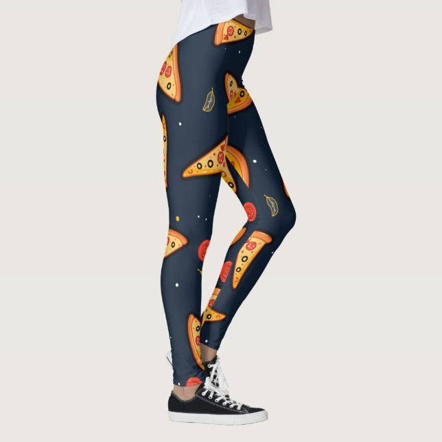 Roliga pizzaklyvningslegginsar leggings (Höger)