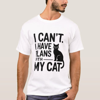 Roliga planer med min katt Söt teckning typografi  T Shirt