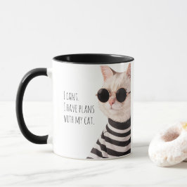 Roliga planer med min katt Söta teckningar typogra Mugg