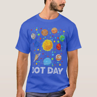 Roliga planeter prickig glad prick dag konst stude t shirt