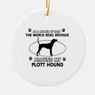 Roliga PLOTT-HUNDdesigner Julgransprydnad Keramik