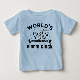 Roliga pojkar dyra väckarklocka ordkonst t shirt