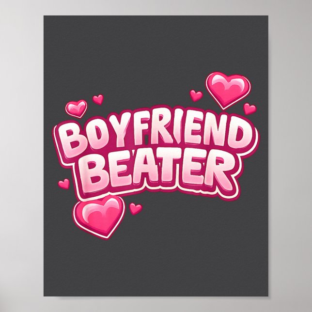Roliga Pojkvän Beater Tröja  Poster (Framsidan)