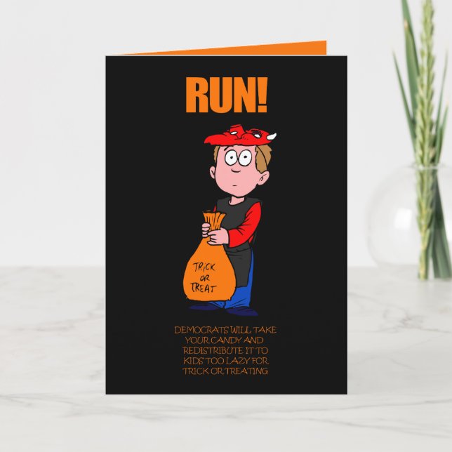Roliga politiska Anti-Demokrater Halloween Kort (Framsida)