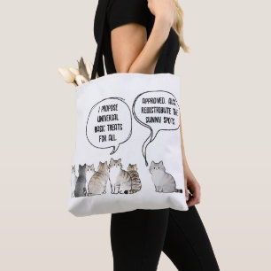Roliga politiska katter Humorpresent Tygkasse