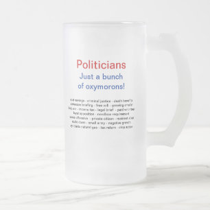 Roliga politiskt humormuggar frostat ölglas