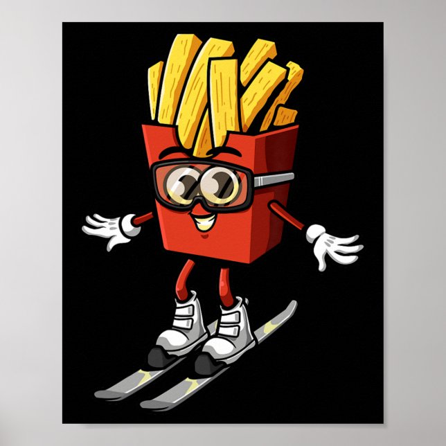 Roliga pommes frites skidpotatis frityrkostym för  poster (Framsidan)