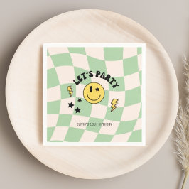 Roliga Preppy Sälggröna Y2K Retro Födelsedagsserve Pappersservett