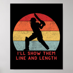Roliga presentartiklar för cricket, kläder England Poster