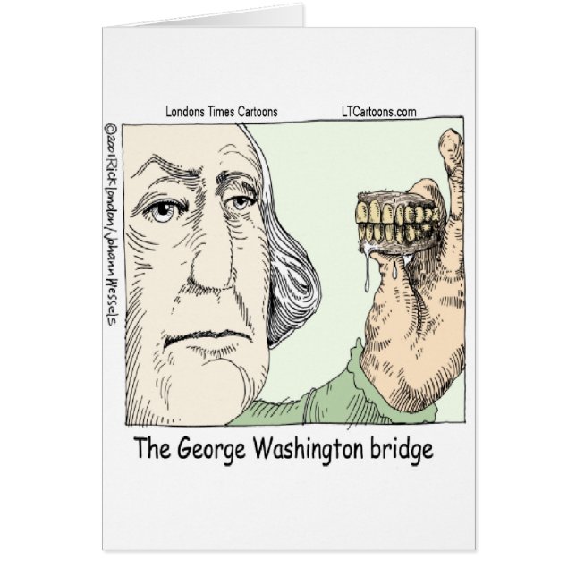 Roliga presenter om George Washington Bridge Hälsningskort (Framsidan)