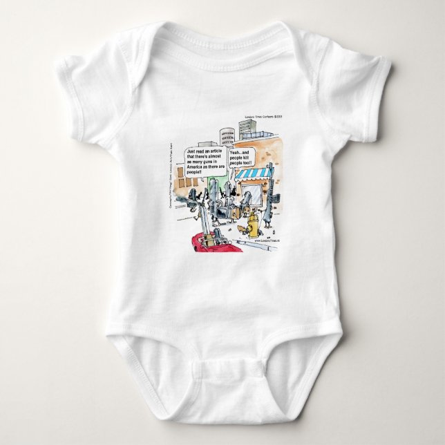 Roliga presenter, t-shirts & kort - inte vapen död (Framsida)
