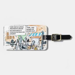 Roliga presenter, t-shirts & kort - inte vapen död bagagebricka