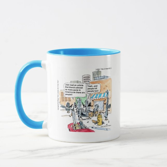 Roliga presenter, t-shirts & kort - inte vapen som mugg (Vänster)